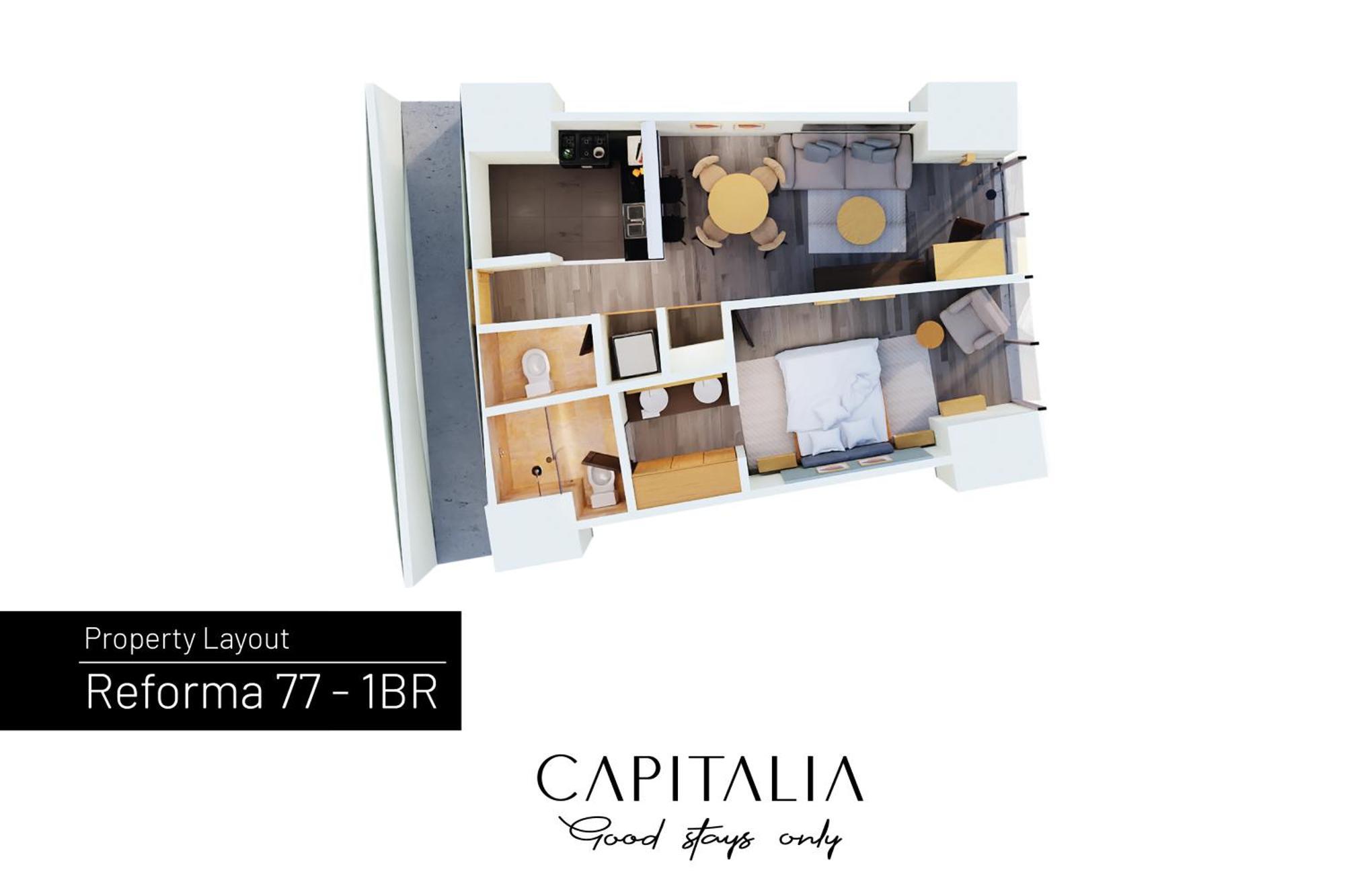 Capitalia - Apartments - Reforma Centro Мехико Номер фото