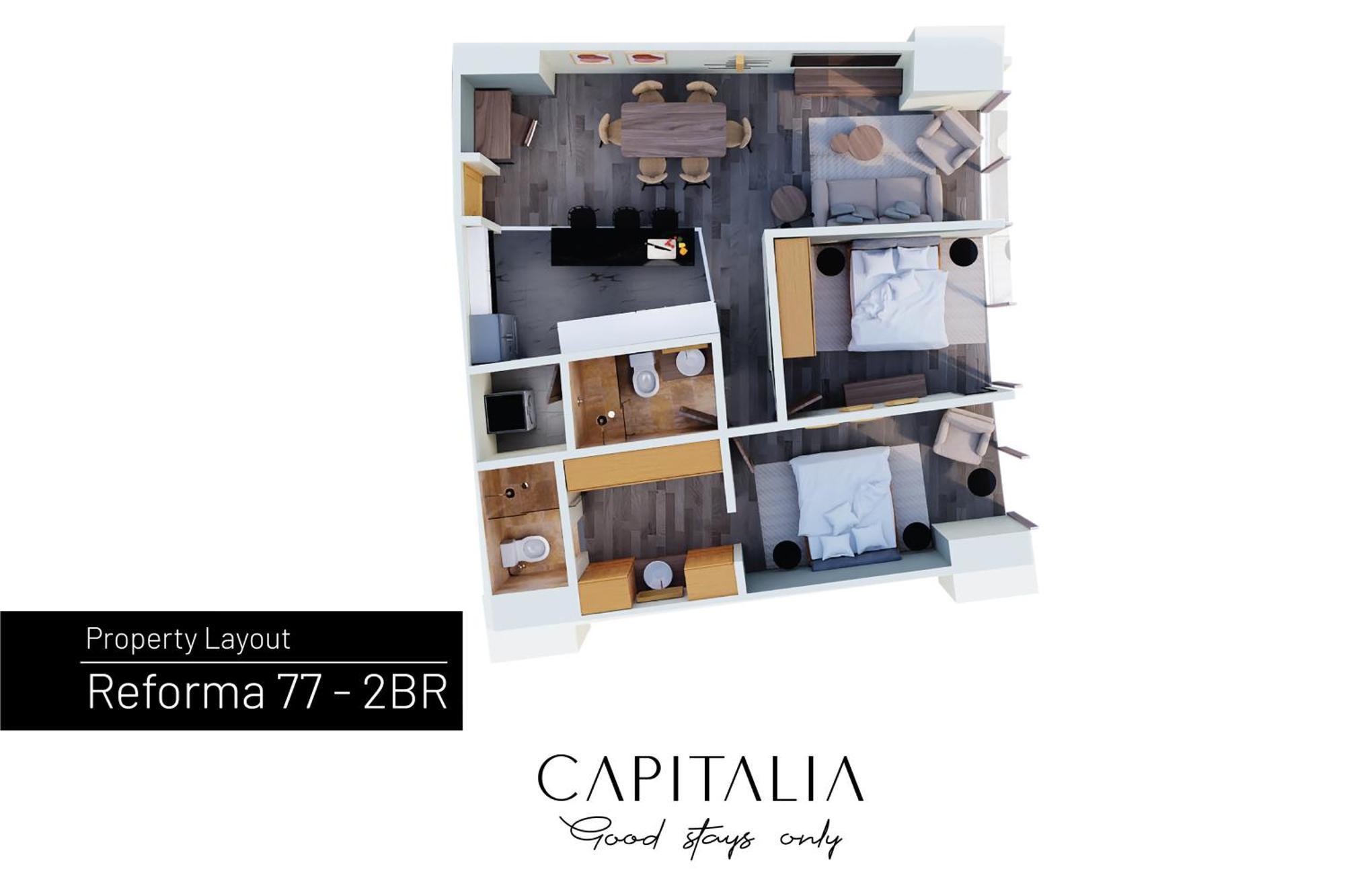 Capitalia - Apartments - Reforma Centro Мехико Номер фото