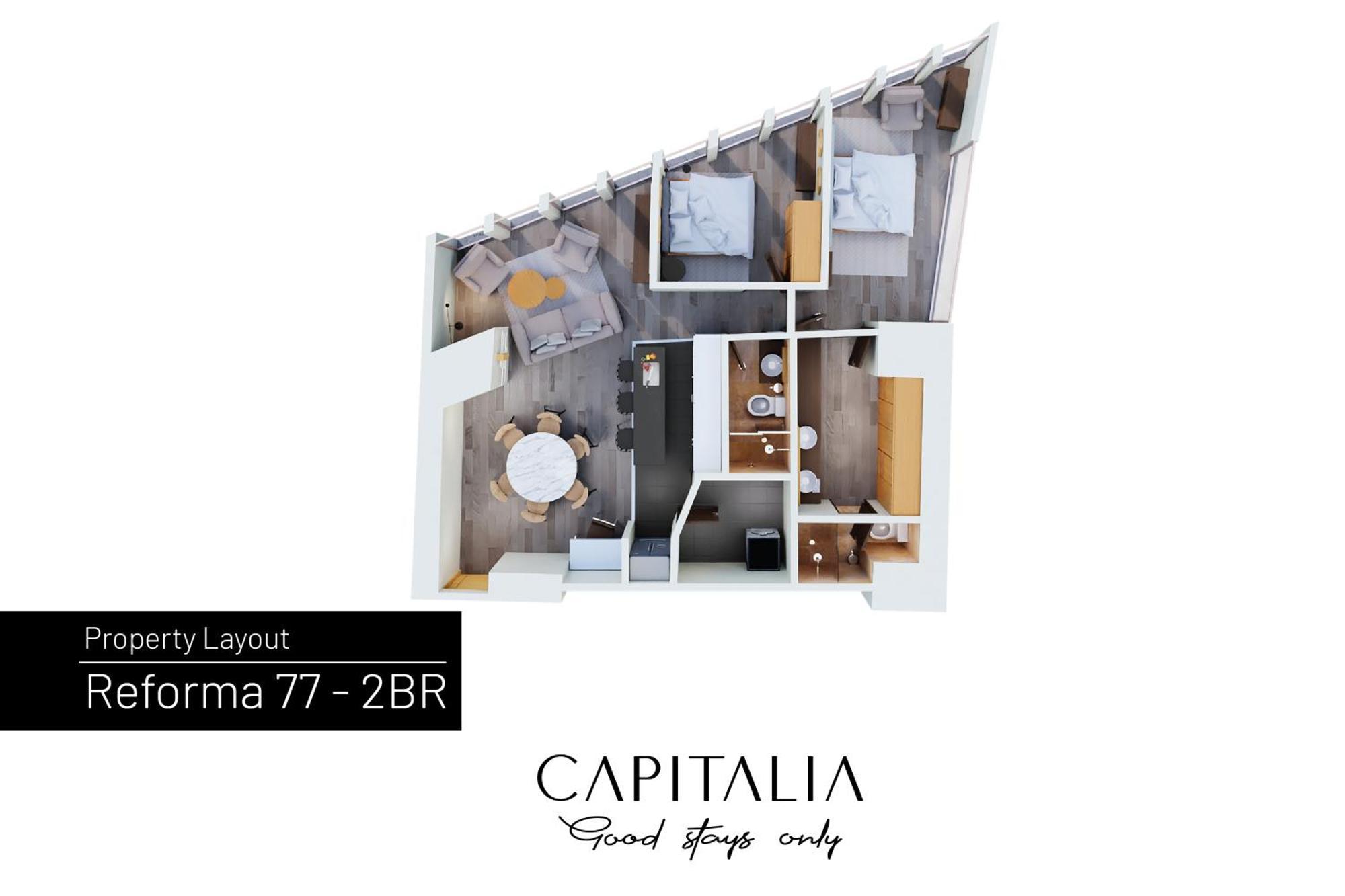 Capitalia - Apartments - Reforma Centro Мехико Номер фото