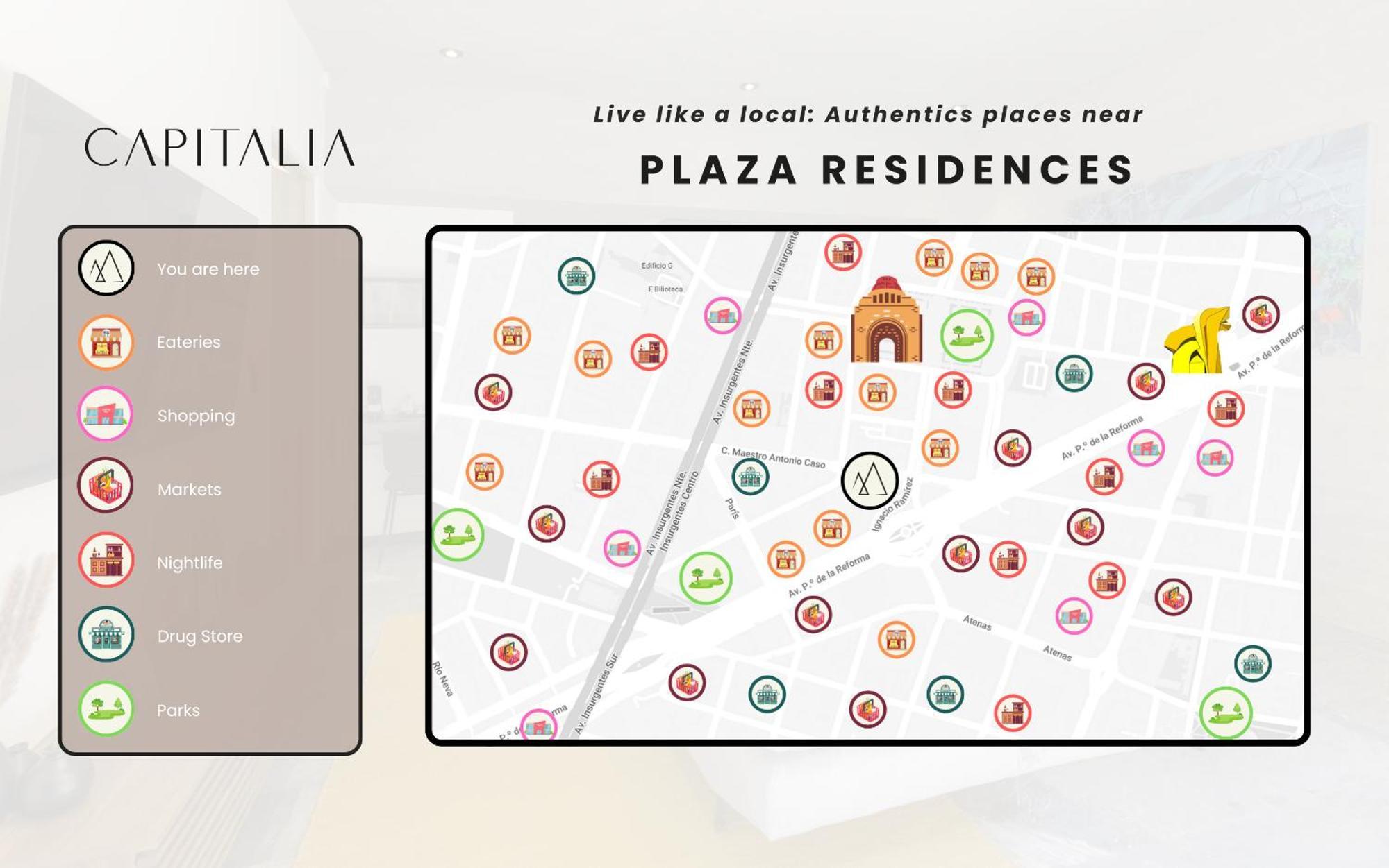 Capitalia - Apartments - Reforma Centro Мехико Экстерьер фото